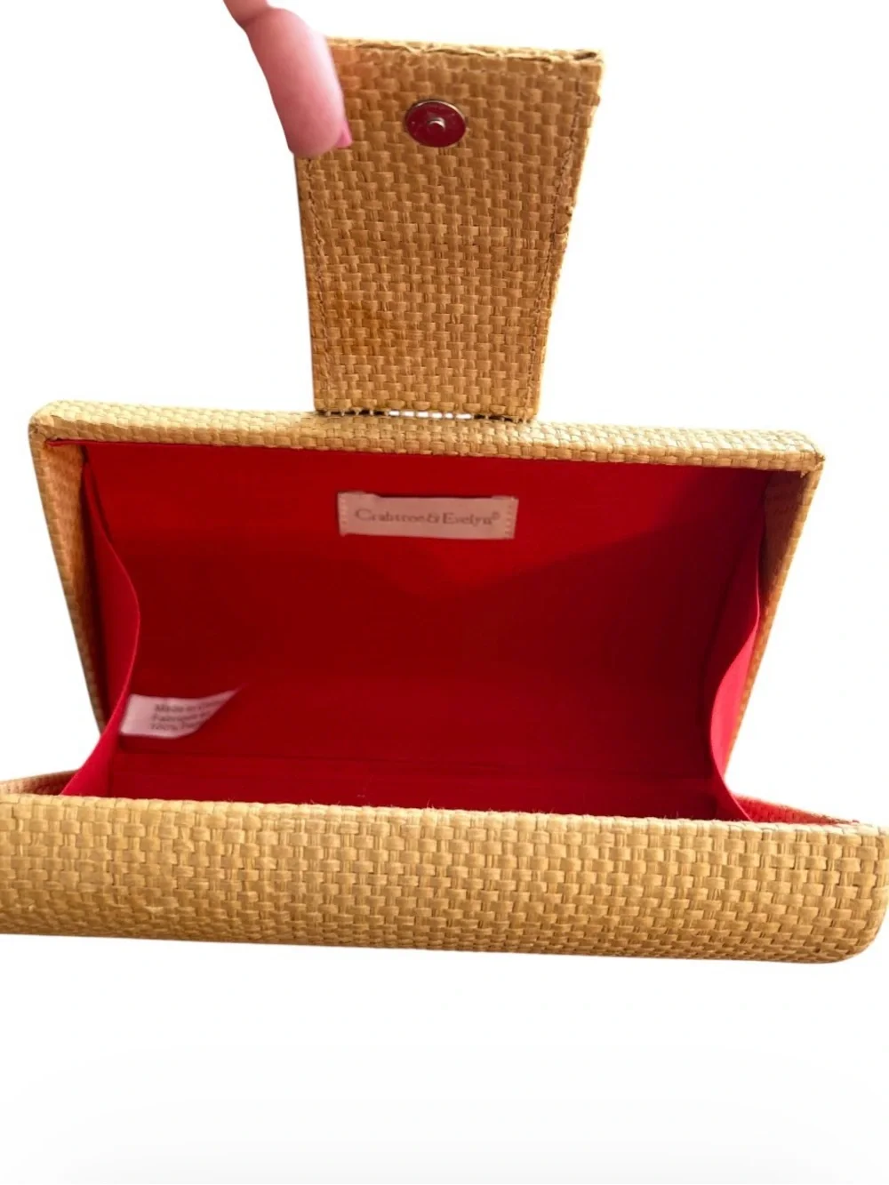 India Hicks x Crabtree & Evelyn Island Living Paper Straw Clutch Bag Minaudière